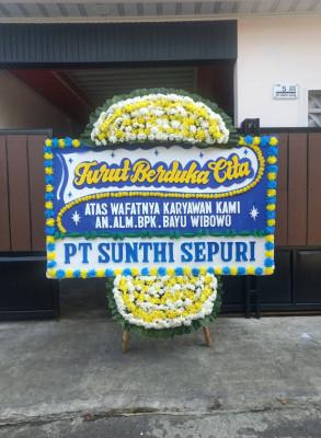 Papan Bunga Duka di Kediri
